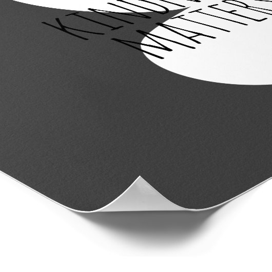 親切事項引用文モダン花かわいいデザイン ポスター (角)