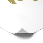 親切事項金ゴールドハート感動的引用文 ポスター (角)