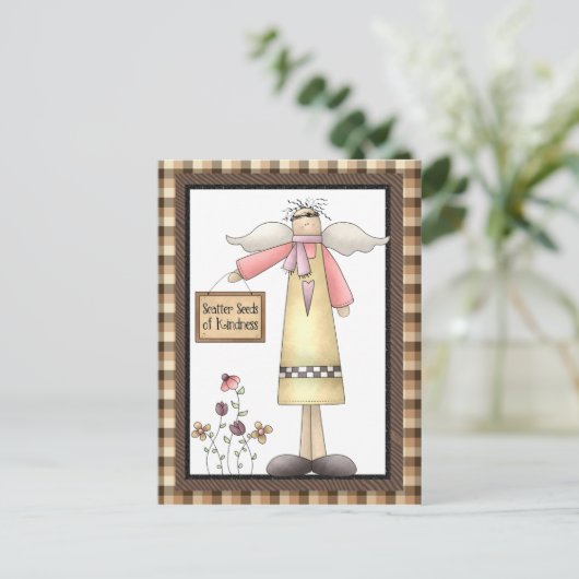 親切天使ポストカードの種をまく ポストカード (スタンド正面)
