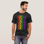 親切平和平等ダイバーシティ人権Lgb Tシャツ (正面フル)