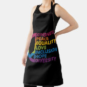 親切平和平等ラブインクルージョン希望ダイバー エプロン (インサイチュ)