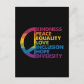 親切平和平等ラブインクルージョン希望ダイバー シーズンポストカード (正面)