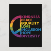 親切平和平等ラブインクルージョン希望ダイバー ポストカード (正面)