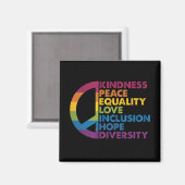 親切平和平等ラブインクルージョン希望ダイバー マグネット (正面/裏面)