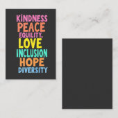 親切平和平等ラブインクルージョン希望ダイバー 名刺 (正面/裏面)