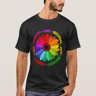 親切平和平等ラブインクルージョン希望ダイバー Tシャツ