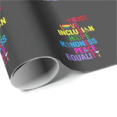 親切平和平等ラブインクルージョン希望 ラッピングペーパー (ロールコーナー)