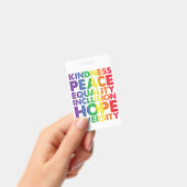 親切平和平等ラブインクルージョンLGBT バッジ (手持ち)