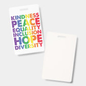 親切平和平等ラブインクルージョンLGBT バッジ (表裏)