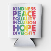 親切平和平等ラブインクルージョンLGBT 缶クーラー (正面)