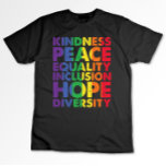 親切平和平等ラブインクルージョンLGBT Tシャツ<br><div class="desc">親切平和平等ラブインクルージョン希望の多様性</div>