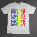 親切平和平等ラブインクルージョンLGBT Tシャツ<br><div class="desc">親切平和平等ラブインクルージョンLGBT</div>