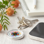 親切平和平等ラブホープ多様性ヒト キーホルダー (側面)