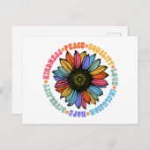 親切平和平等ラブホープ多様性ヒト シーズンポストカード (正面/裏面)