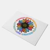 親切平和平等ラブホープ多様性ヒト ドアマット (アングル)