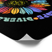 親切平和平等ラブホープ多様性ヒト ポスター (角)