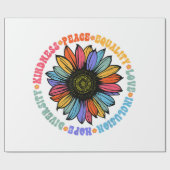 親切平和平等ラブホープ多様性ヒト ラッピングペーパー (フラット)