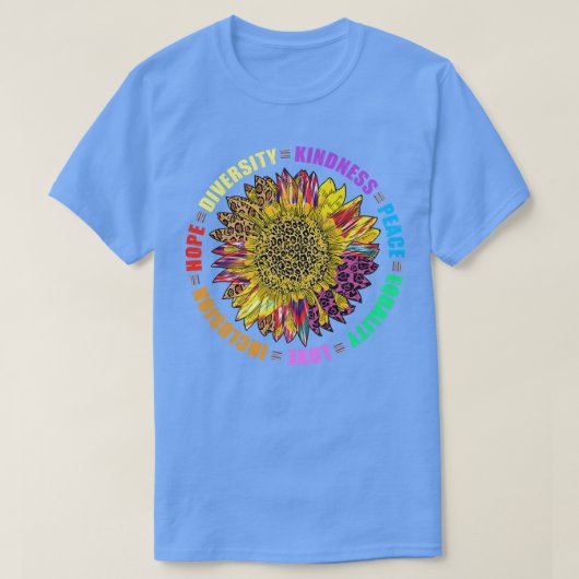 親切平和平等包括人権サン Tシャツ (デザイン正面)