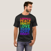 親切平和平等包摂多様性人間 Tシャツ (正面フル)