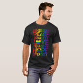 親切平和平等包摂多様性人間 Tシャツ (正面フル)