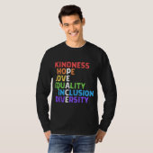 親切平和平等包摂多様性人間 Tシャツ (正面フル)