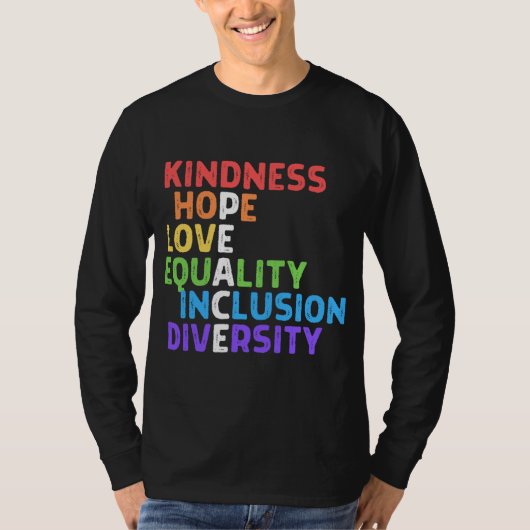 親切平和平等包摂多様性人間 Tシャツ (正面)