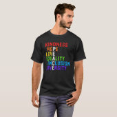 親切平和平等包摂多様性人間 Tシャツ (正面フル)