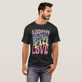 親切平等平和ラブユニティデイアンチブリリ Tシャツ (正面フル)