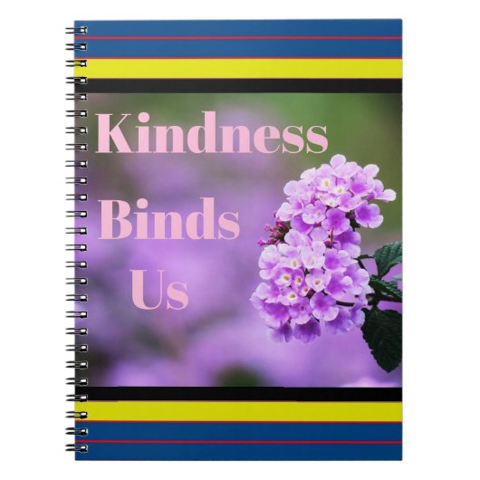親切心が私たちにステッカーをバインド ノートブック (正面)