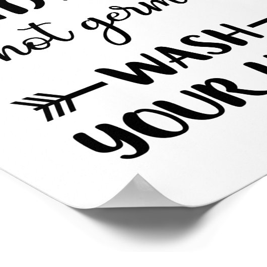 親切心を広げて細菌は手のバスルームを洗う ポスター (角)