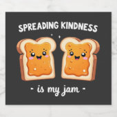 親切心を広めるのは私のジャムロおもしろいーフパンのジャム スパークリングワインラベル (シングルラベル)