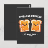 親切心を広めるのは私のジャムロおもしろいーフパンのジャム ポストカード (正面/裏面)