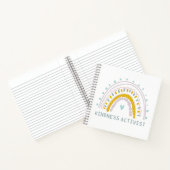 親切活動家いじめ防止引用文と虹 ノートブック (内部)