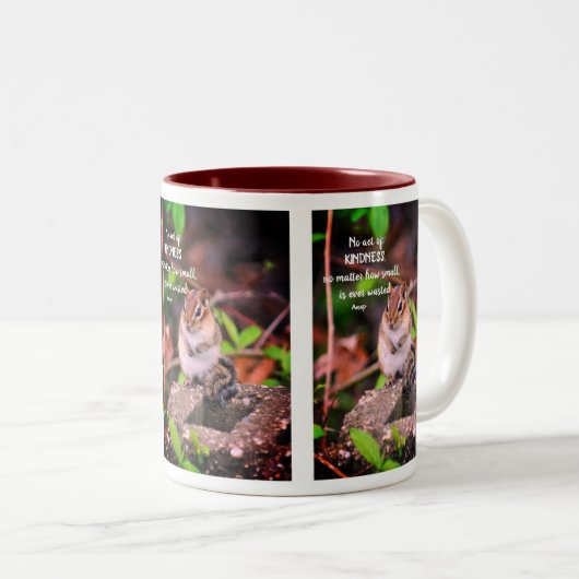 親切行為感動的引用文 ツートーンマグカップ (正面右)