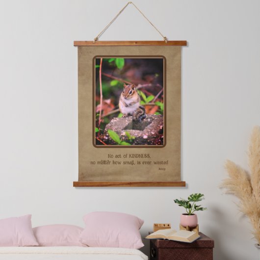 親切行為感動的引用文 吊り下げ型タペストリー (寝室)