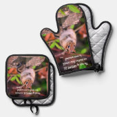 親切行為感動的引用文 鍋つかみ&鍋敷きセット (正面/裏面)