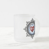 親切記号 フロストグラスマグカップ (正面右)