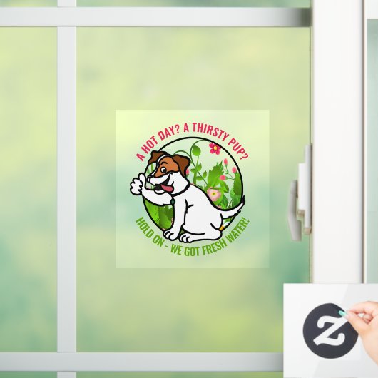 親切 フレンドリー 暑い日 新鮮な水 窓の看板 ウィンドウサイン (ホーム)