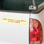 親動物=アンチPETA及びアンチH$U$ バンパーステッカー (トラック上)