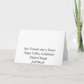 親友および日没 カード (裏面)