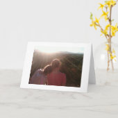 親友および日没 カード (黄色い花)