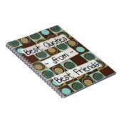 親友からの最も最高のな引用文 ノートブック (右側)