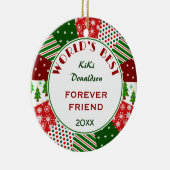 親友か人のクリスマスのギフト セラミックオーナメント (右)