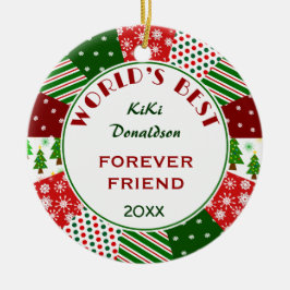 親友か人のクリスマスのギフト セラミックオーナメント
