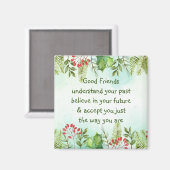 親友には引用文磁感動的石が分かる マグネット (正面/裏面)