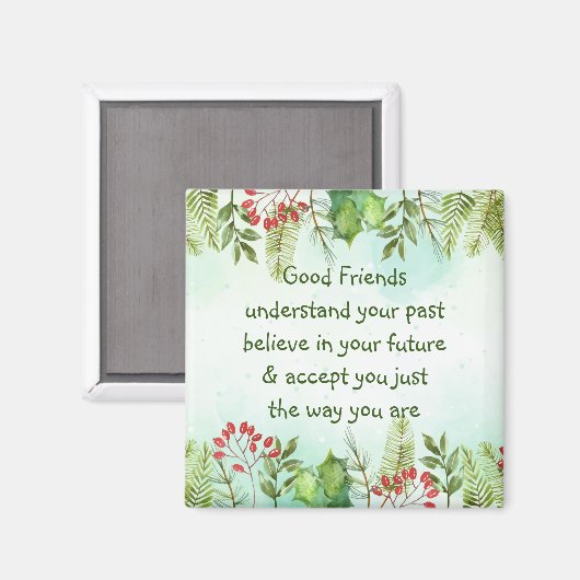 親友には引用文磁感動的石が分かる マグネット (正面/裏面)