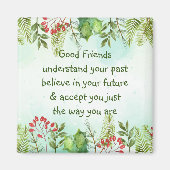 親友には引用文磁感動的石が分かる マグネット (正面)