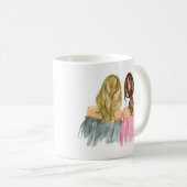 親友のギフトのファッションの図解入りの、写真付きのなマグ コーヒーマグカップ (正面右)