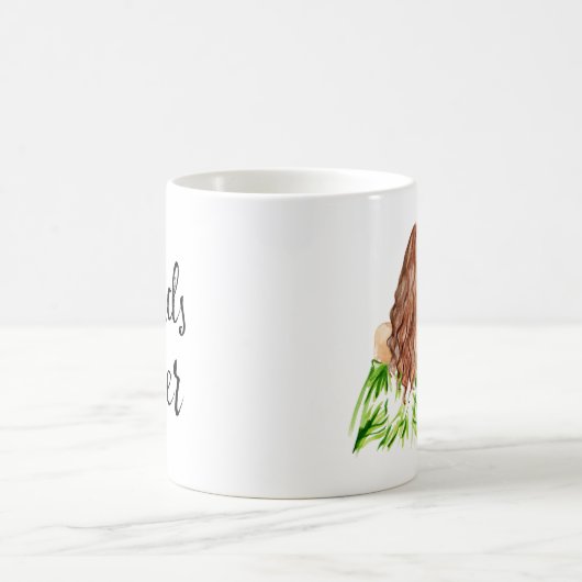 親友のギフトのマグの赤毛およびブルネット コーヒーマグカップ (中央)