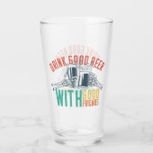 親友のスケルトンで美味しいビールをおもしろい飲む タンブラーグラス (裏面)
